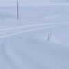 道路脇に立つポールで雪道を知る...