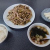 高菜と豚肉の定食