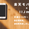 スマホ代が高い! ! そんな時はRakuten UNLIMIT-Ⅵ+IIJmioの組み合わせがおススメ。