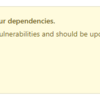 GitHub から Potential security vulnerability found という通知が来てた