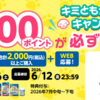 【６/６＊６/１２】イオン・イオンスタイル直営売場× エリエール 共同企画 えらべるPay400ポイントが必ずもらえる！キミおもいポイントバックキャンペーン【レシ / web 】