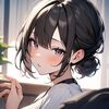 single hair bun (お団子一つ) by Animagine XL 3.1