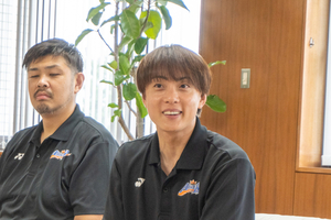 プロバスケ「アルビBB」の上越市出身五十嵐圭選手ら中川市長訪問　9月14日にプレシーズンゲーム