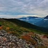 草紅葉が彩る蝶ヶ岳　２日目