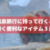 【ゴムよりクリップ】温泉旅行に持って行くと便利なアイテム3選