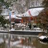 雪に覆われた天川村で、のんびり