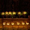 Homebrite Copper Garden Landscape Solar Light with Natural Warm Light, 30867, Small, Belmont, Set of 12, Copper