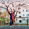 ４月４日　肌寒い中での花見