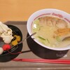 スガキヤ　肉入りラーメン・あんみつ