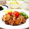 カリカリ＆サクサク☆豚薄切り肉のから揚げ＆ほうれん草のおひたし☆