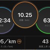 灼熱の10kmジョグ。