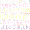 　Twitterキーワード[Daisuke]　11/18_23:18から60分のつぶやき雲