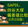 SAPIXと四谷大塚偏差値比較！（２月３日版）