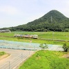 琴電琴平線栗熊駅と岡田駅にある田園風景で