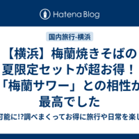 【横浜】梅蘭焼きそばの夏限定セットが超お得！「梅蘭サワー」との相性が最高でした