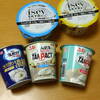 高タンパクヨーグルトの食べ比べ　明治TANPACTギリシャヨーグルト　Isey SKYR 　明治ブルガリアヨーグルト水切り濃縮プレーン