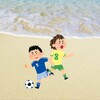 砂浜のサッカーで体力不足を実感