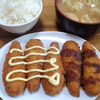 今日の食べ物　朝食にささみフライ