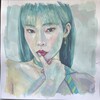 韓国女性ラッパーを描く 不透明水彩