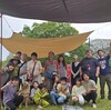 人間18人＋ワンちゃんひとり、のバーベキュー遊び（4月21日）。