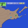 夜だるま地震速報『最大震度2/カムチャッカ半島沖』