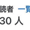 読者数30人達成！！