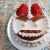 素人　ケーキ作り　節分　鬼さんケーキ作ってみたー(*^_^*)