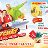 Mua vé máy bay Vietjet trúng xe oto 1.5 tỷ và nhiều phần quà giá trị