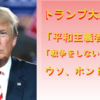 トランプ氏は「戦争しない大統領」だったのか？