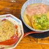 『鶏白湯ラーメン とりのや』「濃厚鶏白湯ラーメン(塩)+半炒飯セット」’24年4月オープン 秋田県秋田市川尻