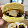小倉あんサンドとハーゲンダッツのバニラのマリアージュ