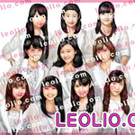 モーニング娘。（譜久村聖、生田衣梨奈、鈴木香音、飯窪春菜、石田亜佑美、工藤遥、小田さくら、工藤晴香、鞘師里保、道重さゆみ）　の　似顔絵イラスト。
