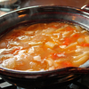 新玉ねぎの土鍋スープ
