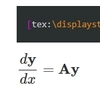 Texによる数式表現50～連立線形微分方程式の解法2