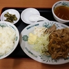 生姜焼き定食+餃子。日高屋