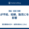 貧血が不妊、妊婦、胎児に与える影響