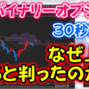 バイナリーオプション「なぜ上昇すると判ったのか？」30秒取引