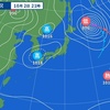 天気図（予想）10/3