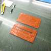 マットクロコのオレンジでL字ファスナーのお財布を作りました！！