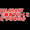 VALORANTで暴言を吐かれるとどうなるのか？