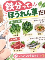鉄分って、ほうれん草だけじゃない！？調べてみたらレバーと小松菜が思った以上に強かった