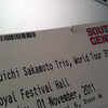 RYUICHI SAKAMOTO TRIO WORLD TOUR 2011