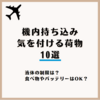【海外旅行者必見】飛行機の機内持ち込みで気を付ける荷物10選！