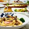 ☆ベーコンときのこのパスタ＆秋鮭のグラタン☆