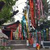 七夕の短冊飾りが境内に溢れる熊野神社