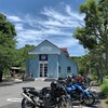 バイクで56designへ