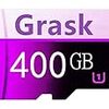 Grask マイクロSDメモリーカード 400GB 超高速Class10 SDカードアダプ (J4G-RD3) (400 GB)