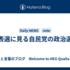 代表選に見る自民党の政治選択