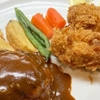 ハンバーグステーキ&カキフライ