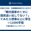 「観光国家のくせに自国民追い出してない？」と聞いてみたら想像以上に草生えた　※11000字程